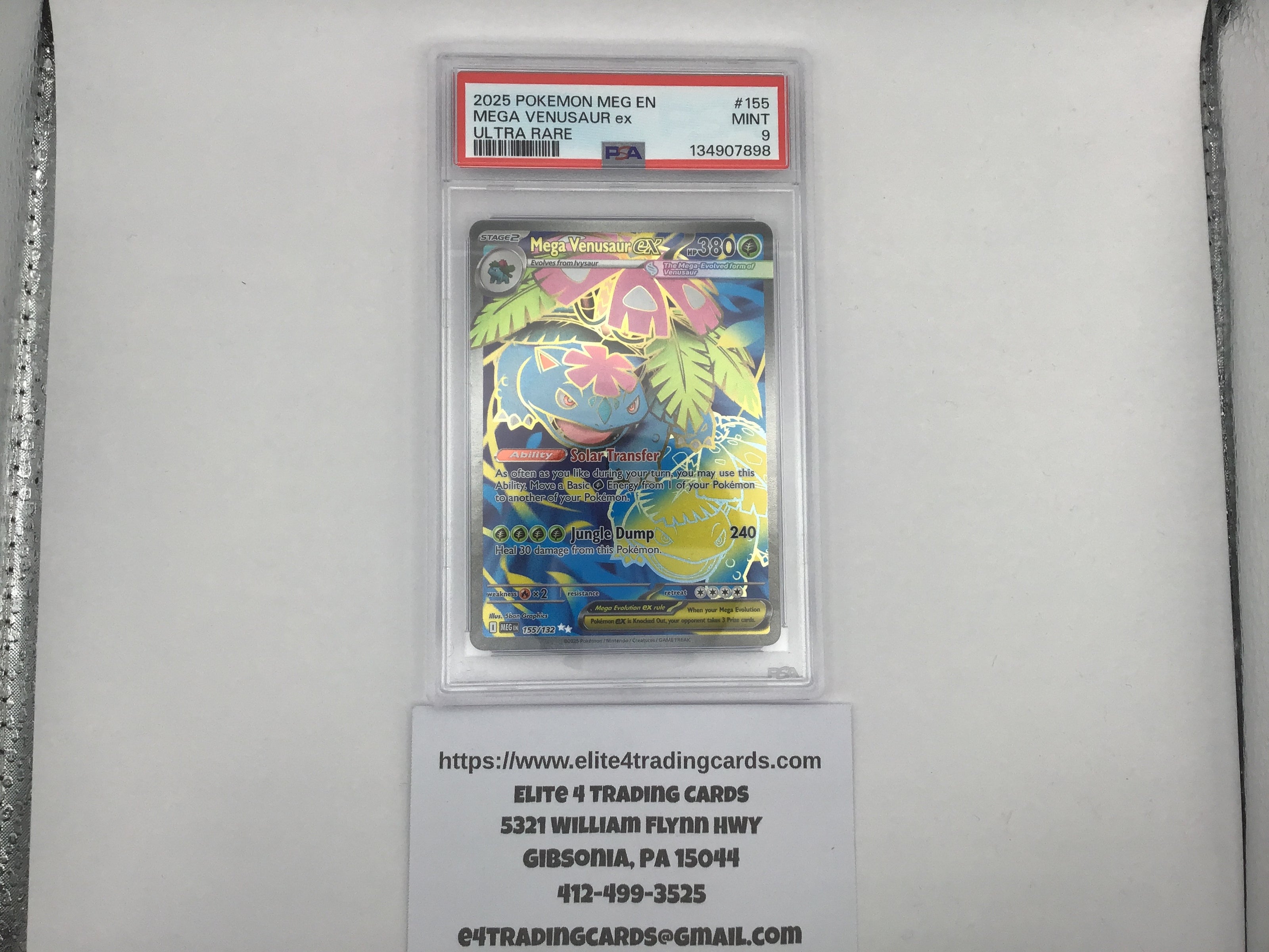 Mega Venusaur ex #155 Pokemon Mega Evolution (PSA 9)