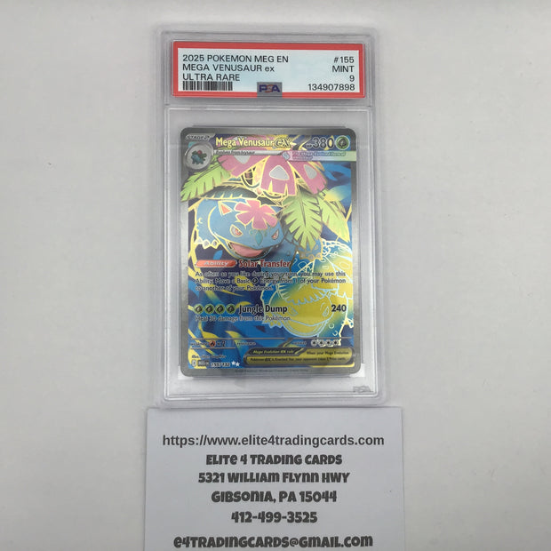 Mega Venusaur ex #155 Pokemon Mega Evolution (PSA 9)