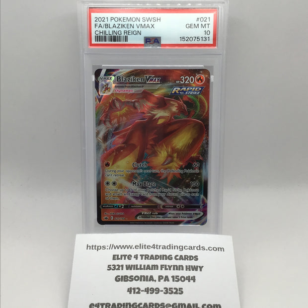 Blaziken VMAX #21 (PSA 10)