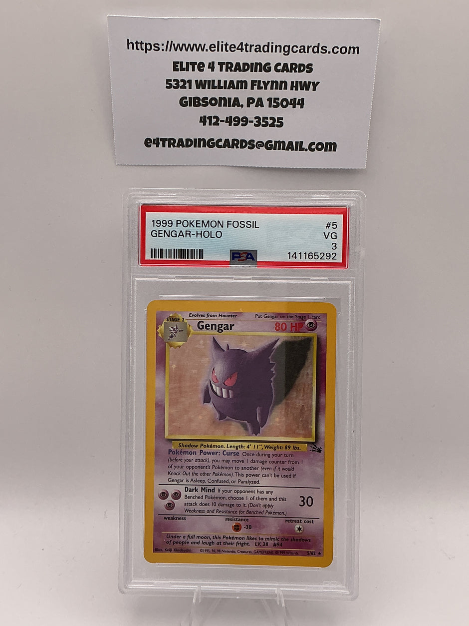 Gengar #5 Pokemon Fossil (PSA 3)