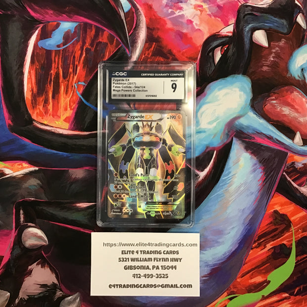 Zygarde EX #54a Pokemon Fates Collide (CGC 9)