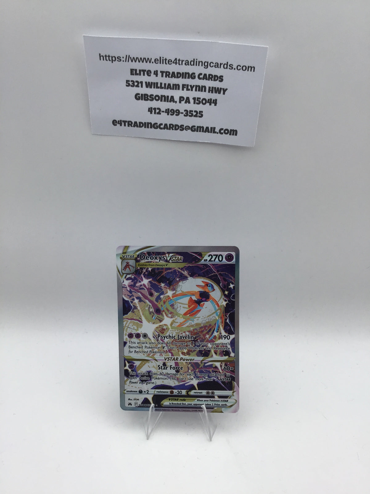 Deoxys VSTAR - SWSH: Crown Zenith: Galarian Gallery (CRZ:GG) - NM
