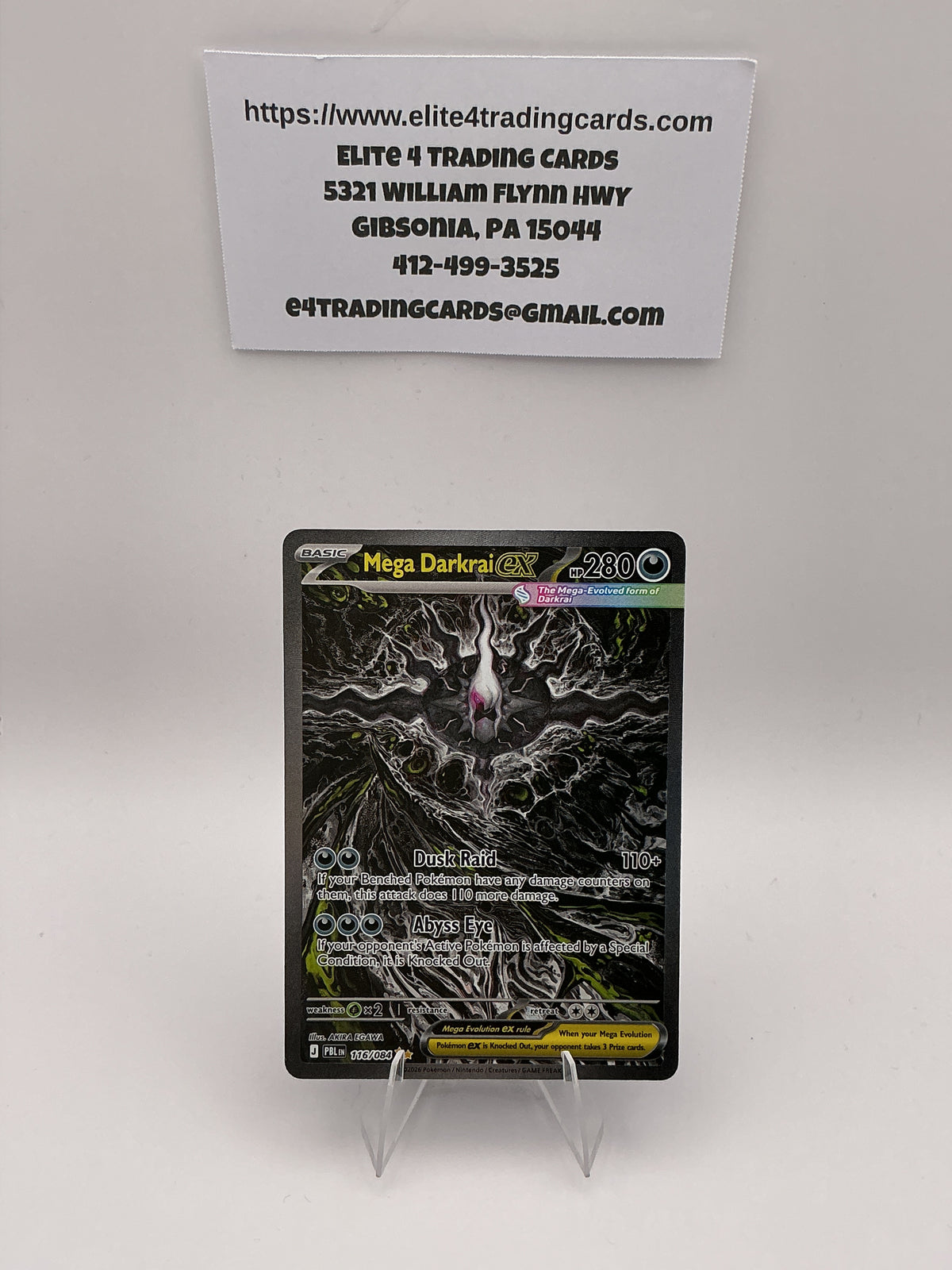 Mega Darkrai ex - 116/084 - ME05: Pitch Black (PBL) - NM