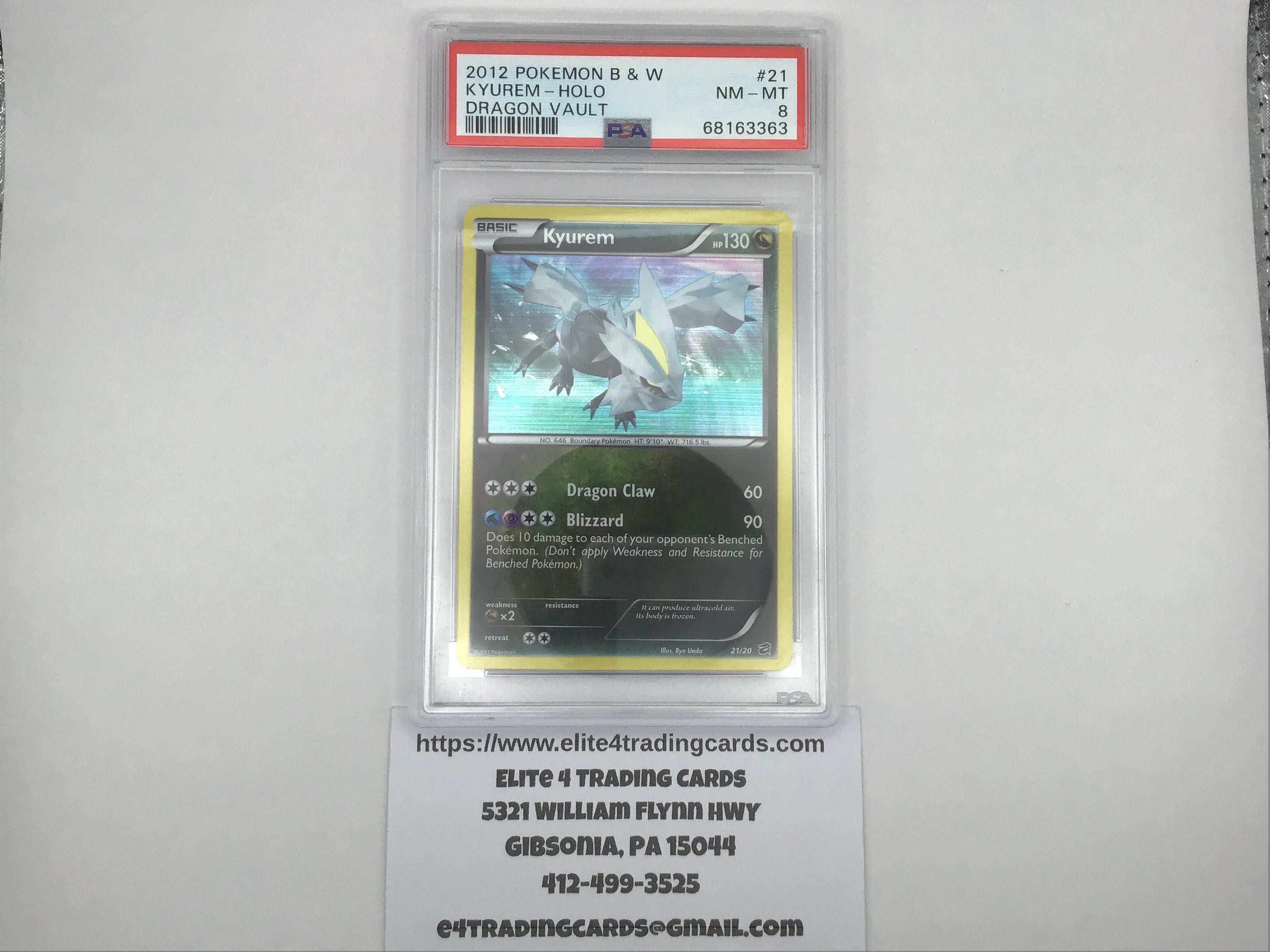 Kyurem #21 Pokemon Dragon Vault (PSA 8)