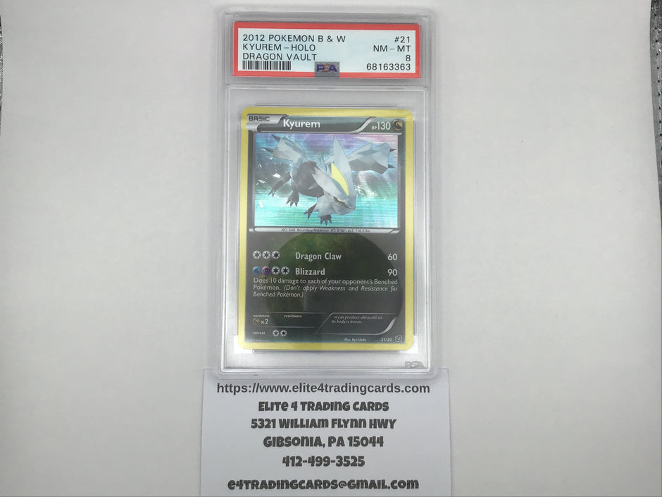 Kyurem #21 Pokemon Dragon Vault (PSA 8)