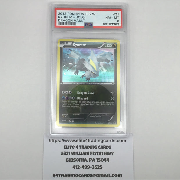 Kyurem #21 Pokemon Dragon Vault (PSA 8)
