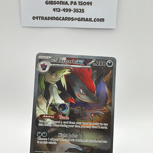 N's Zoroark ex - 185/159 - SV09: Journey Together (JTG) - NM