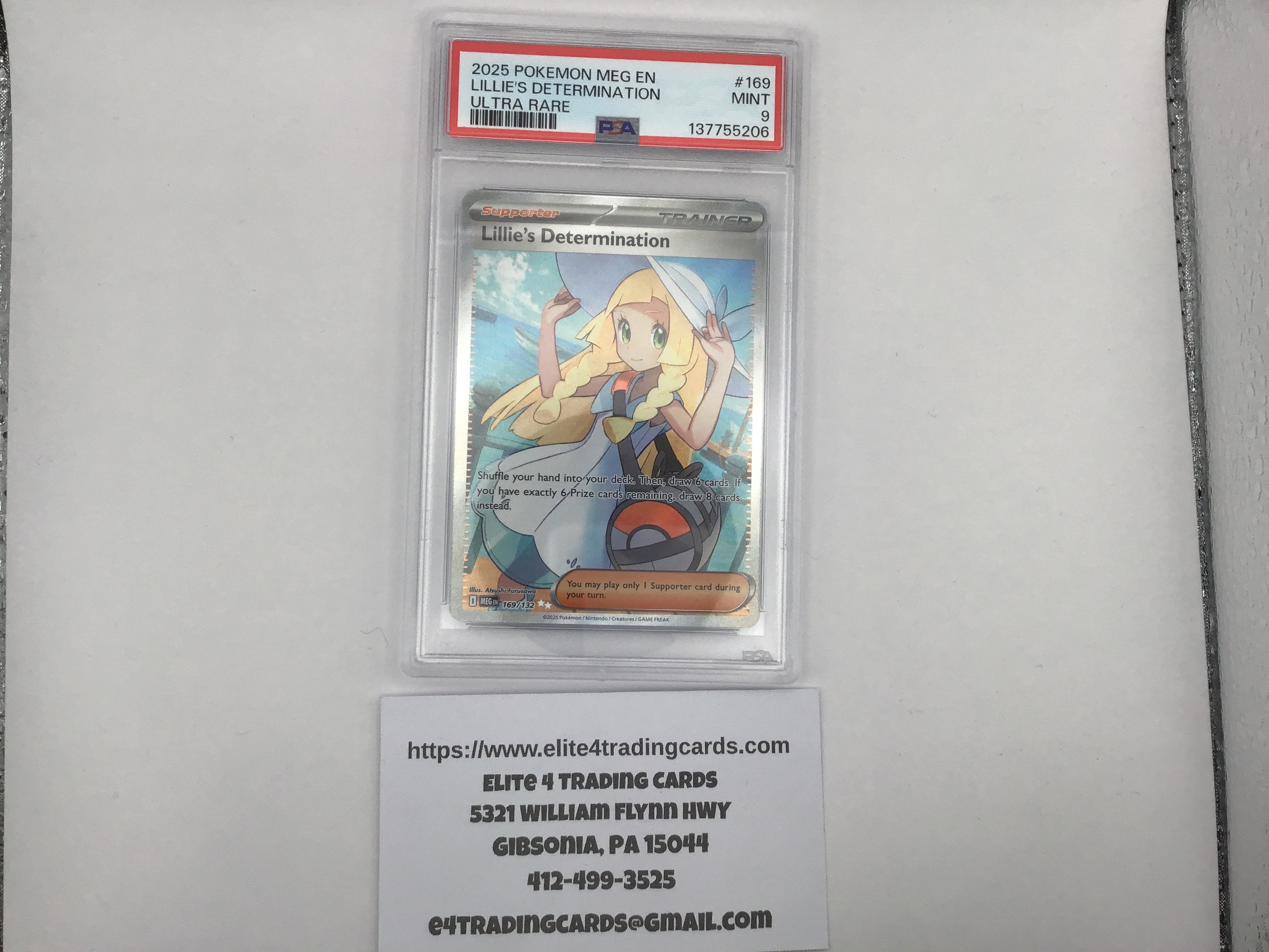 Lillie's Determination #169 Pokemon Mega Evolution (PSA 9)