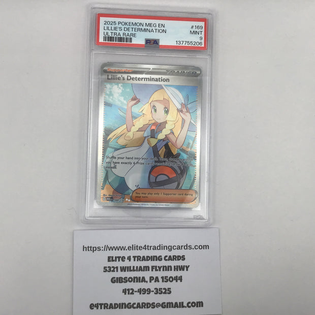 Lillie's Determination #169 Pokemon Mega Evolution (PSA 9)