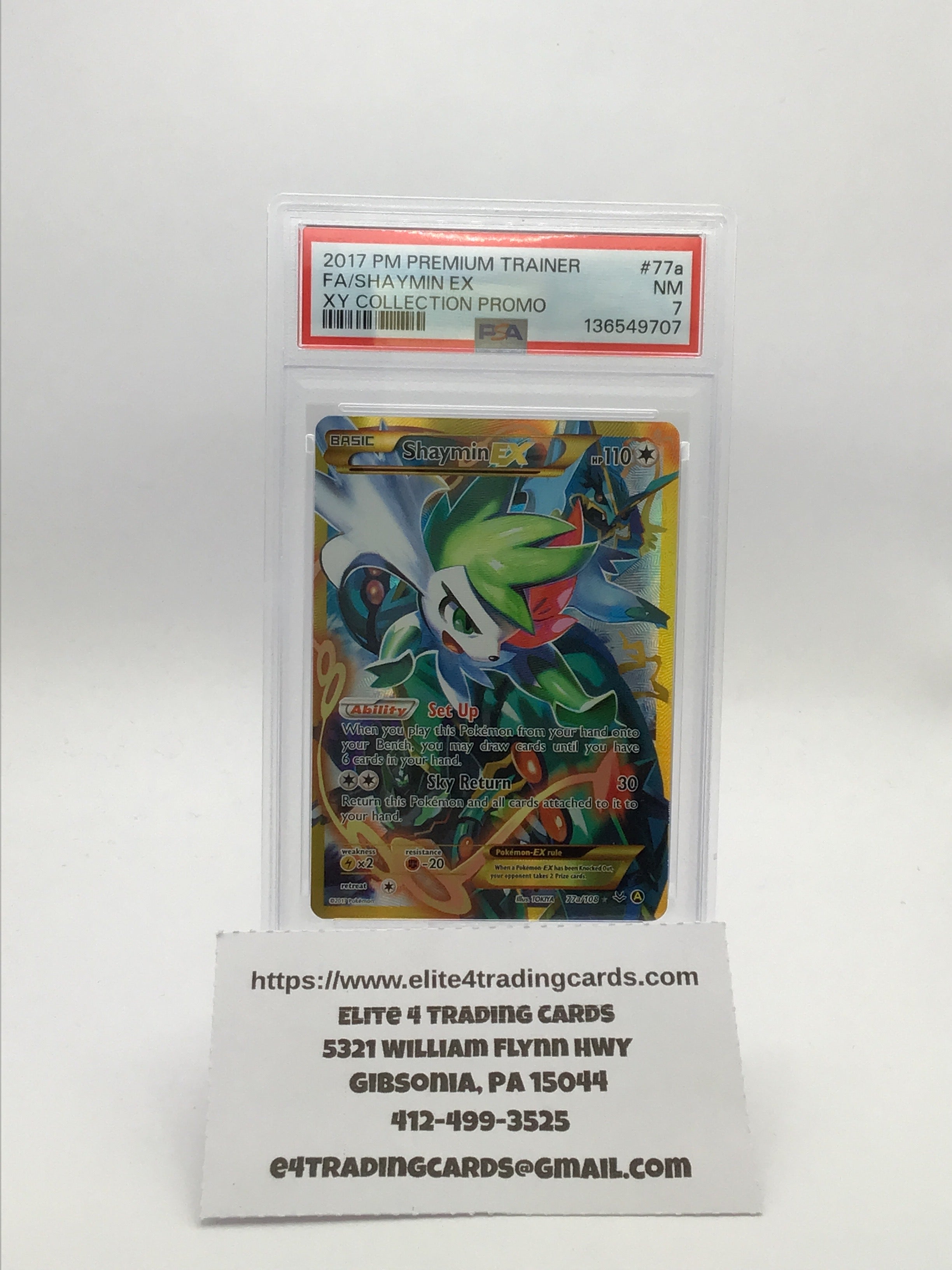 Shaymin EX - 77a/108 - Alternate Art Promos (PR) (PSA 7)