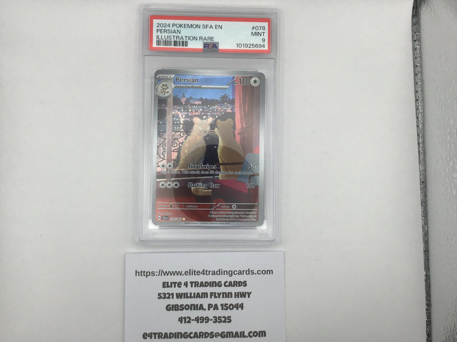 Persian #78 Pokemon Shrouded Fable (PSA 9)