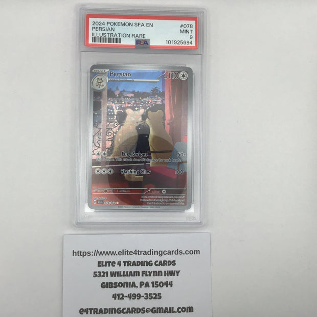 Persian #78 Pokemon Shrouded Fable (PSA 9)