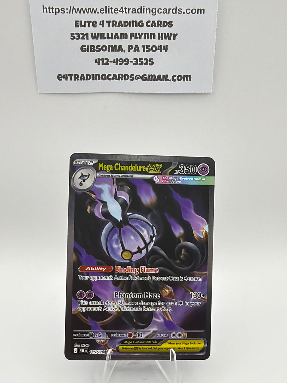 Mega Chandelure ex - 115/084 - ME05: Pitch Black (PBL)