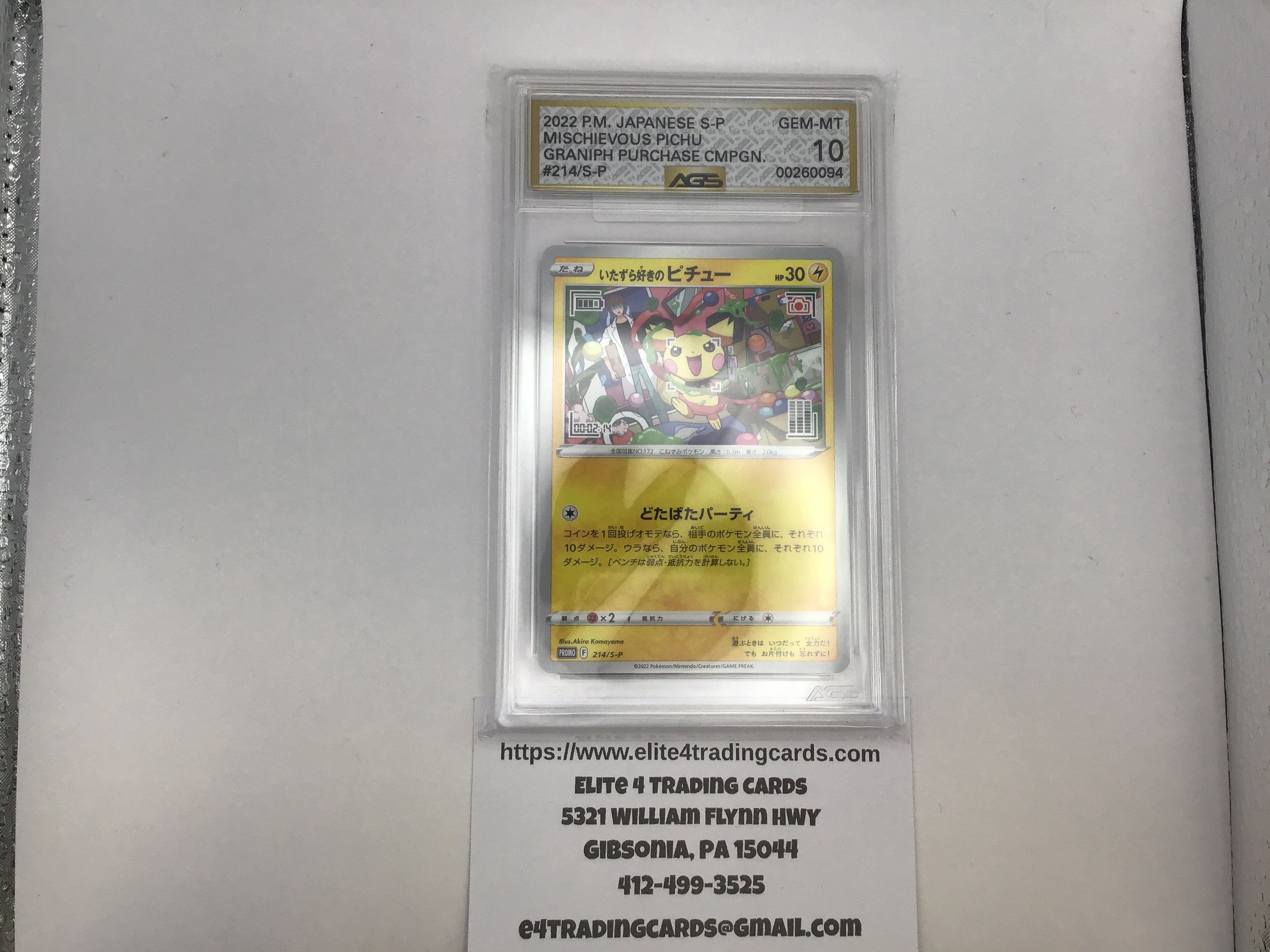 Mischievous Pichu #214/S-P Pokemon Japanese Promo (AGS 10)