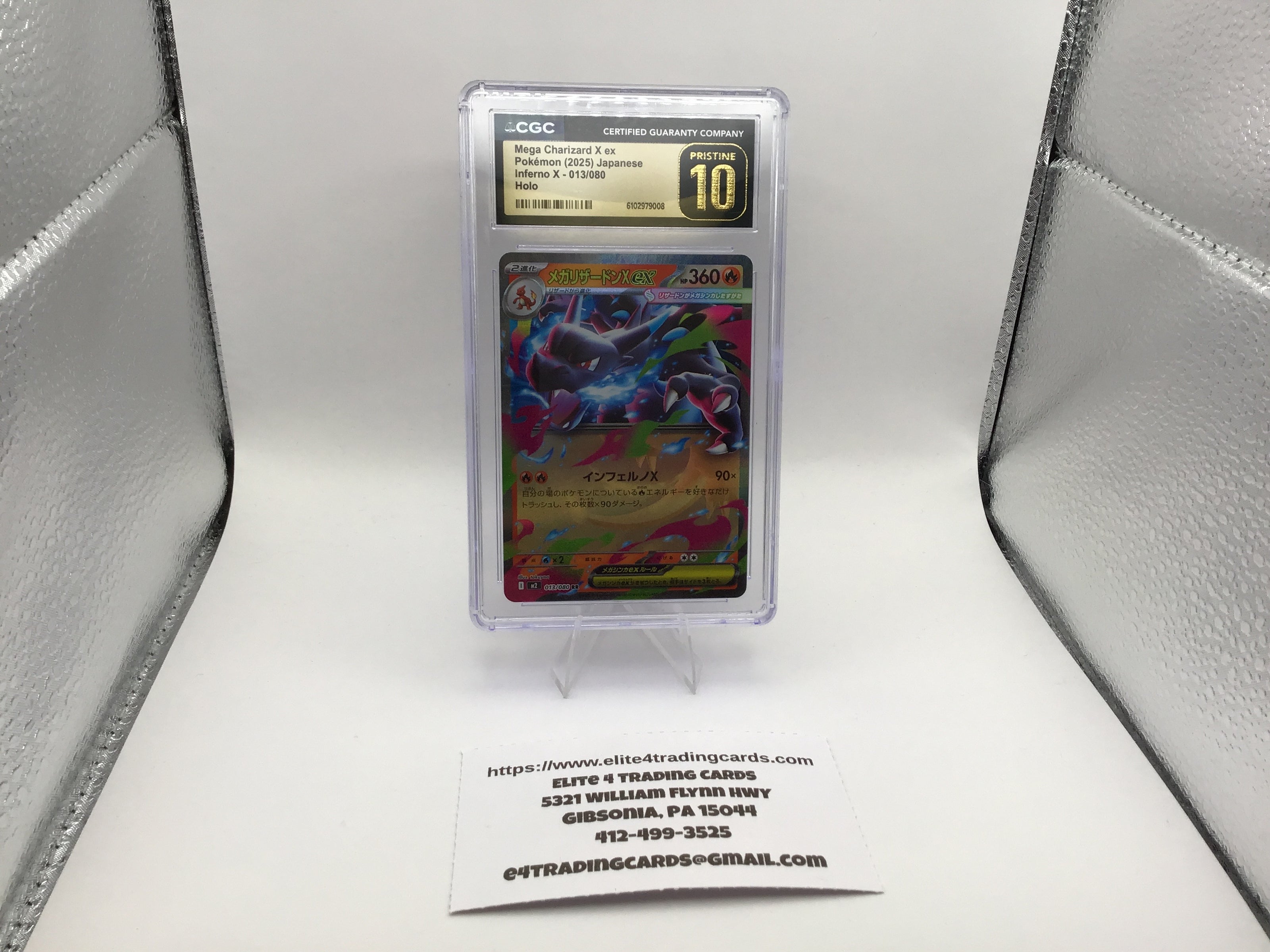 Mega Charizard X ex #13 Pokemon Japanese Inferno X (CGC Pristine 10)