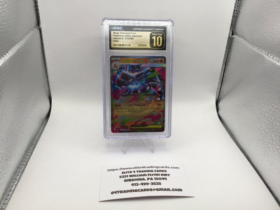 Mega Charizard X ex #13 Pokemon Japanese Inferno X (CGC Pristine 10)