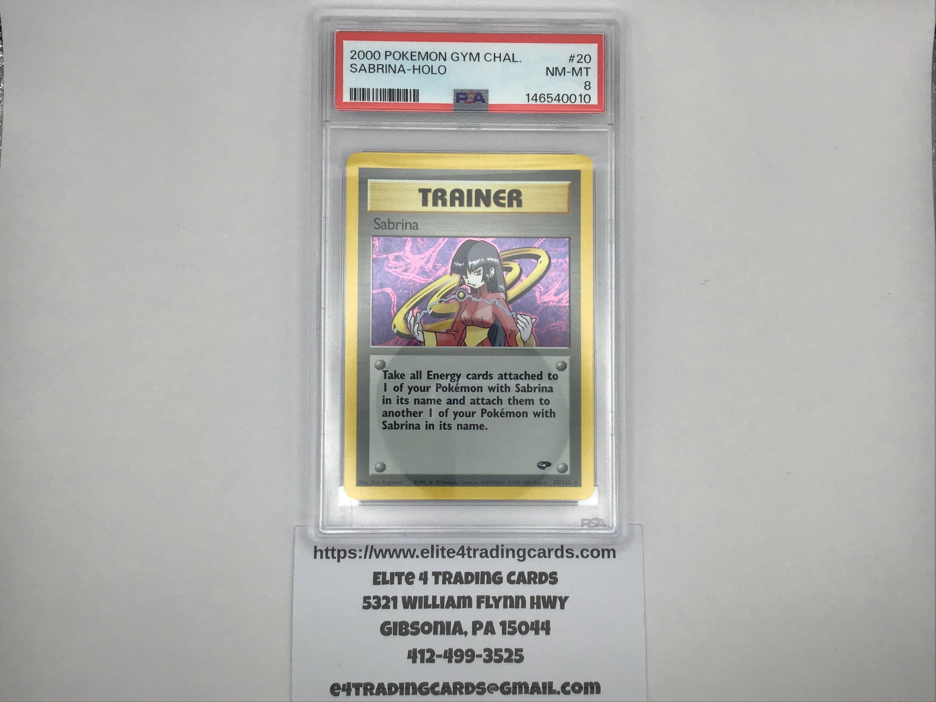 Sabrina #20 Pokemon Gym Challenge (PSA 8)