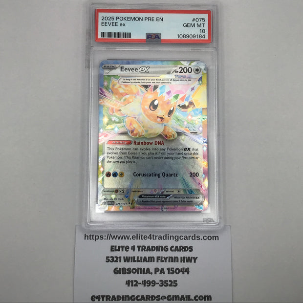 Eevee ex #75 Pokemon Prismatic Evolutions (PSA 10)
