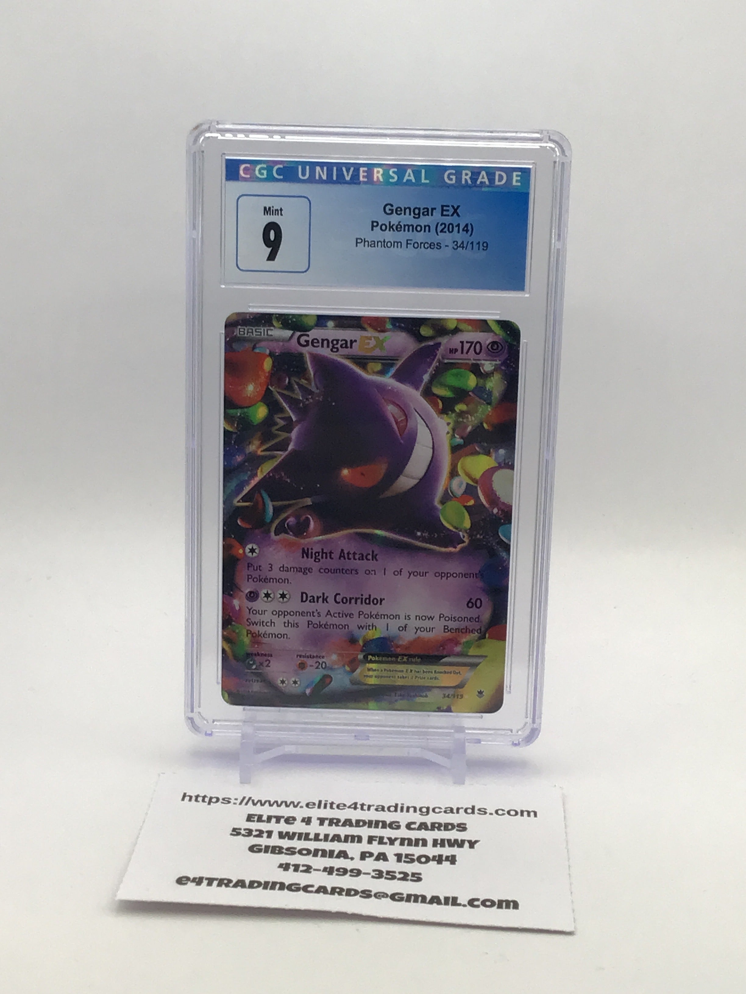 Gengar EX #34 Pokemon Phantom Forces (CGC 9)