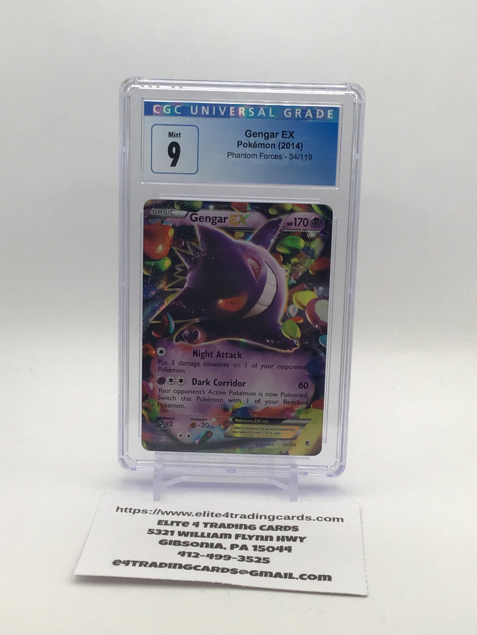 Gengar EX #34 Pokemon Phantom Forces (CGC 9)