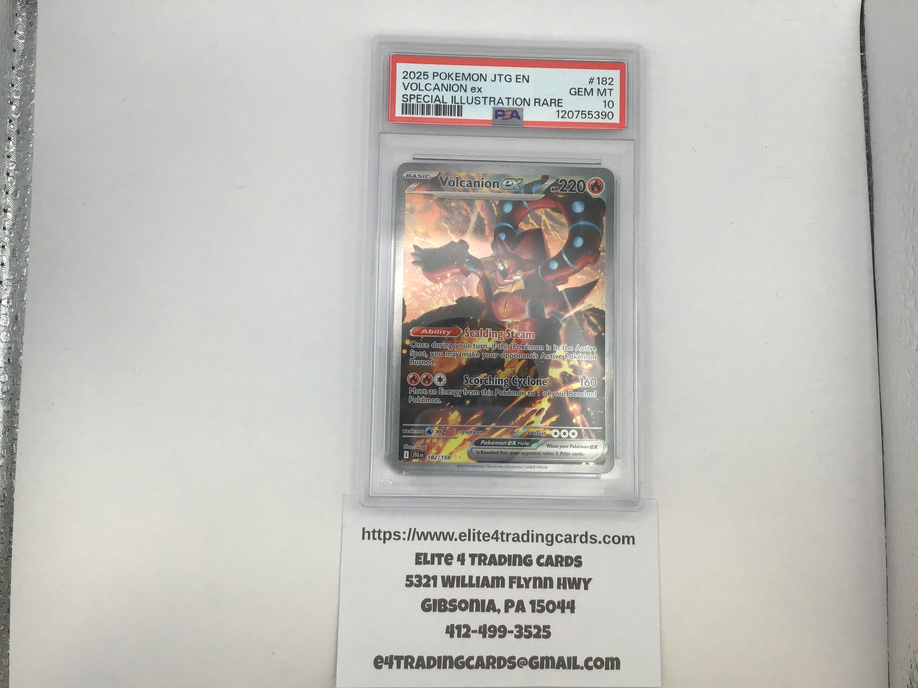 Volcanion ex #182 Pokemon Journey Together (PSA 10)