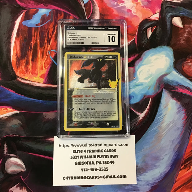 Umbreon #17 Pokemon Celebrations (CGC 10)