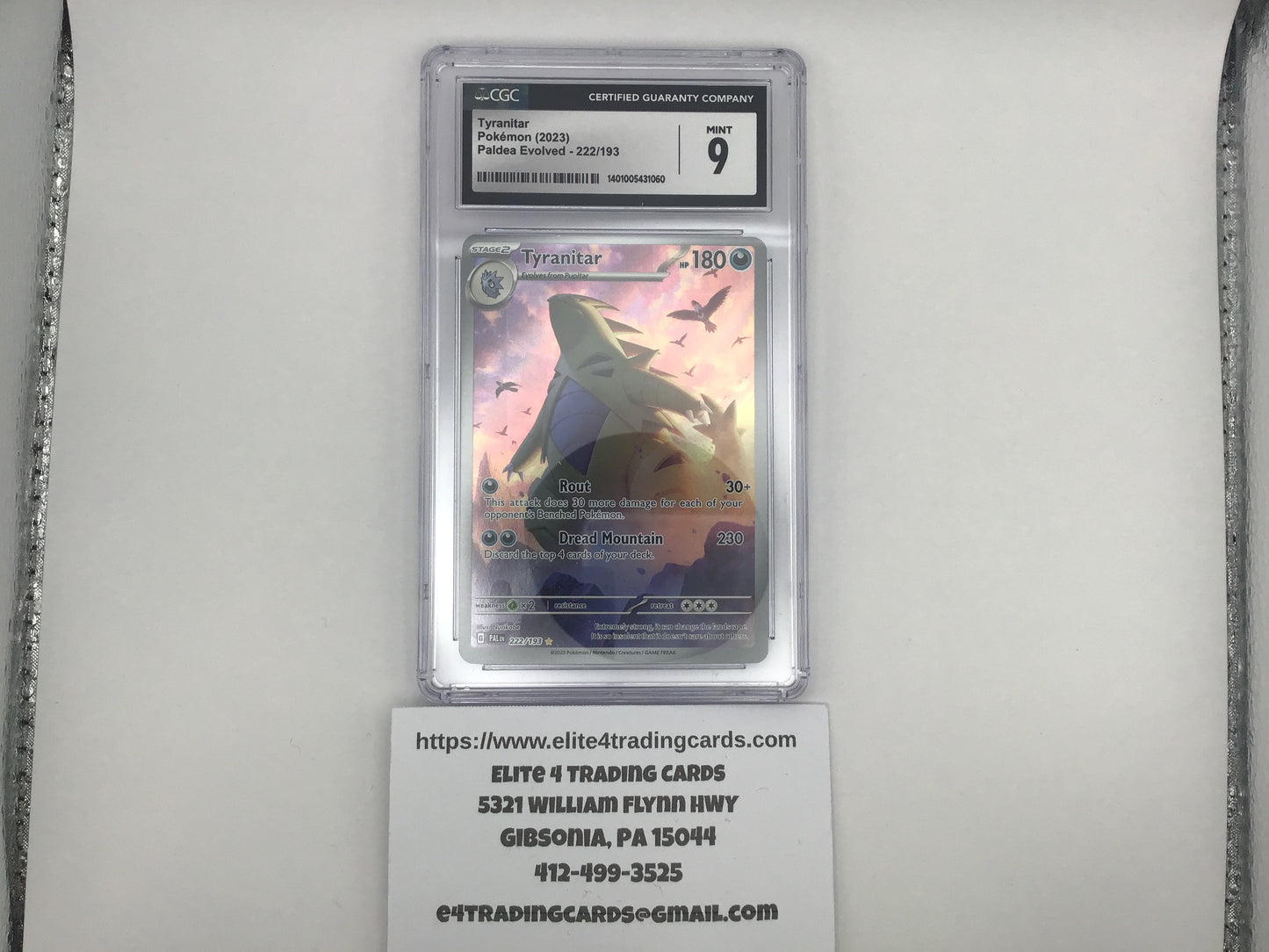 Tyranitar #222 Pokemon Paldea Evolved (CGC 9)