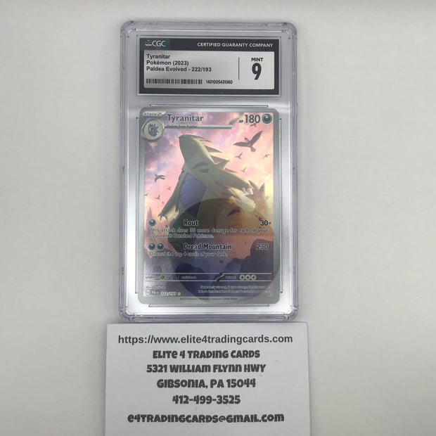 Tyranitar #222 Pokemon Paldea Evolved (CGC 9)