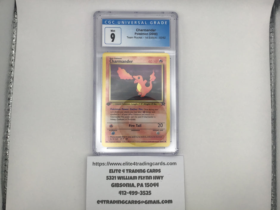 Charmander [1st Edition] #50 Pokemon Team Rocket (CGC 9)
