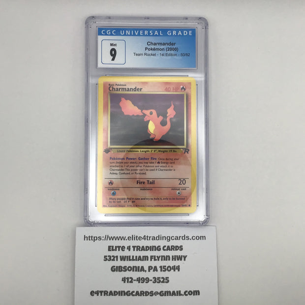 Charmander [1st Edition] #50 Pokemon Team Rocket (CGC 9)