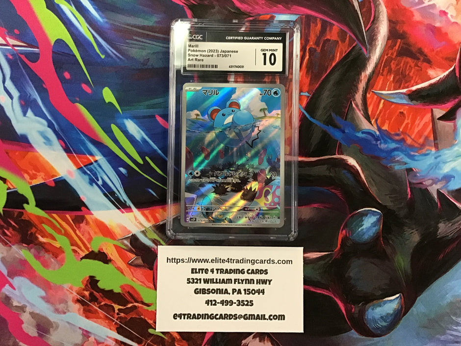 Marill #73 Pokemon Japanese Snow Hazard (CGC 10)