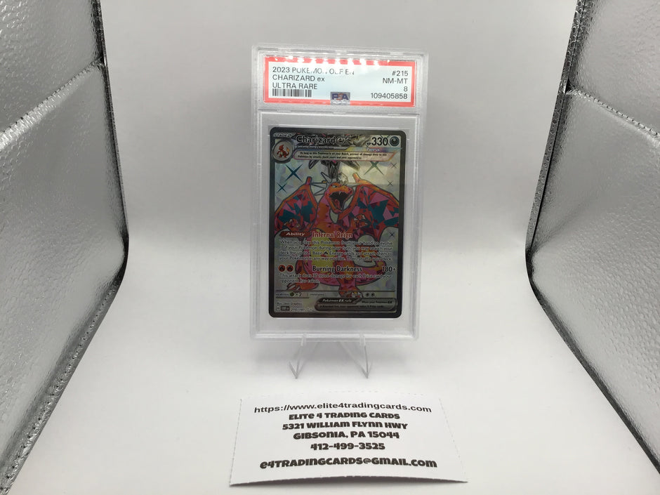 Charizard ex #215 Pokemon Obsidian Flames (PSA 8)