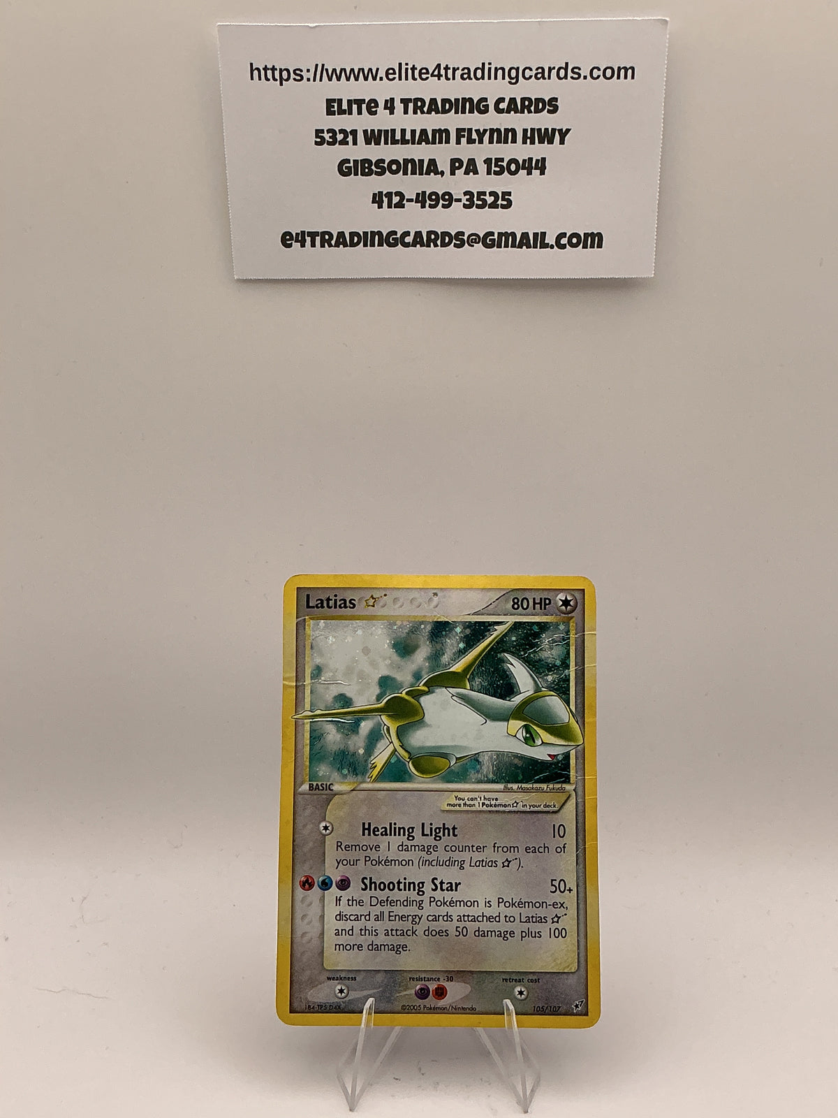 Latias Star - EX Deoxys (DX) DMG (Hole in Card)
