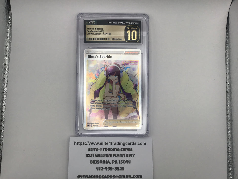 Elesa's Sparkle #147 Pokemon Crown Zenith (CGC PRISTINE 10)