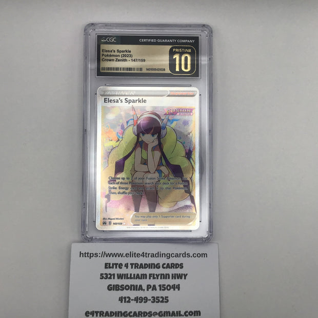Elesa's Sparkle #147 Pokemon Crown Zenith (CGC PRISTINE 10)