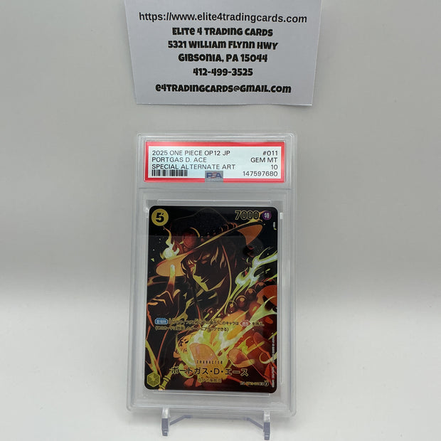 Portgas D. Ace [Alternate Art] ST13-011 One Piece Japanese Legacy of the Master (PSA 10)
