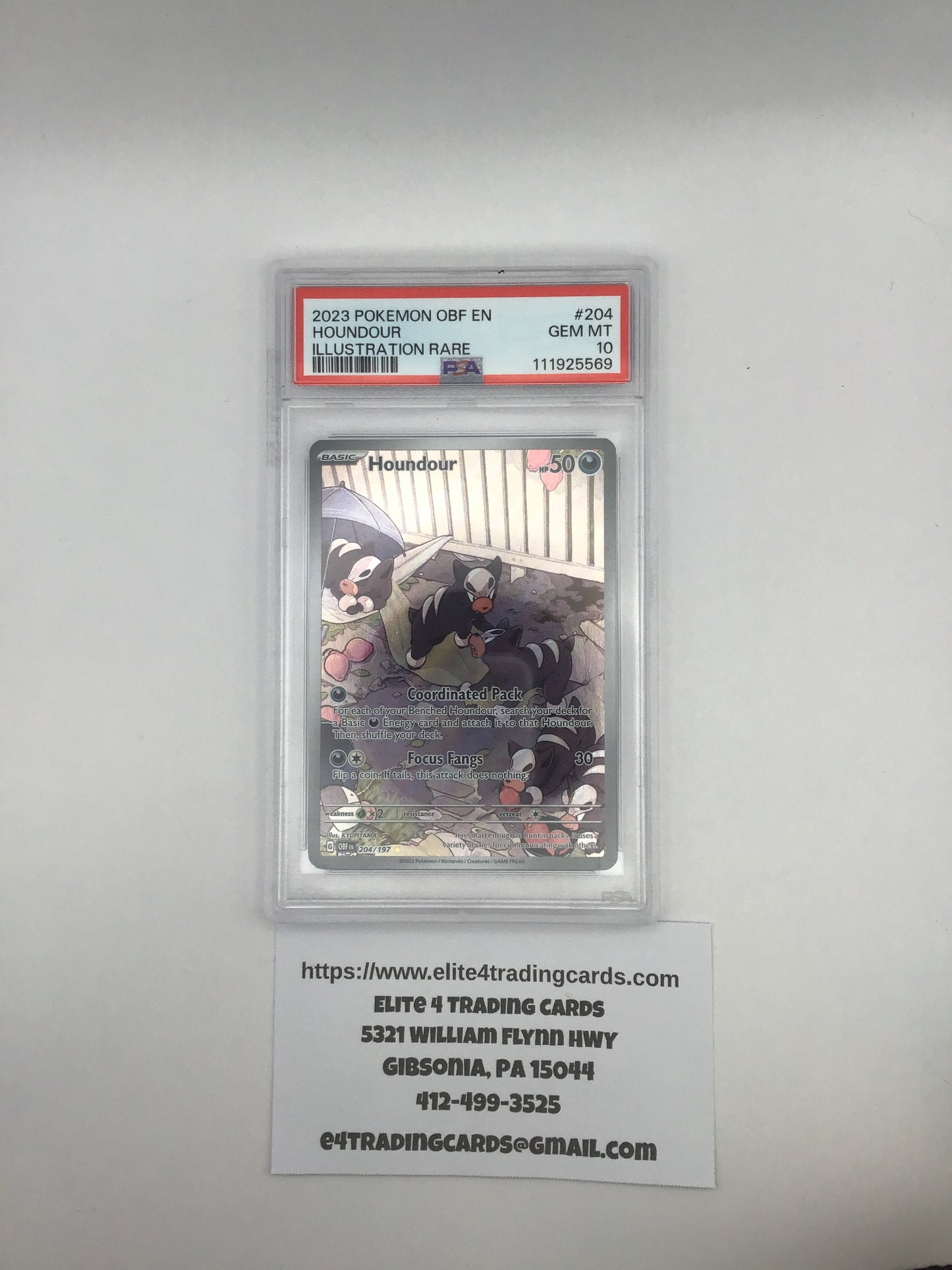 Houndour #204 Pokemon Obsidian Flames (PSA 10)