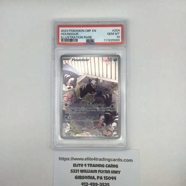 Houndour #204 Pokemon Obsidian Flames (PSA 10)