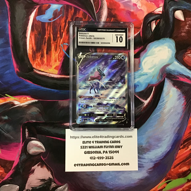 Suicune V #GG38 Pokemon Crown Zenith (CGC 10)
