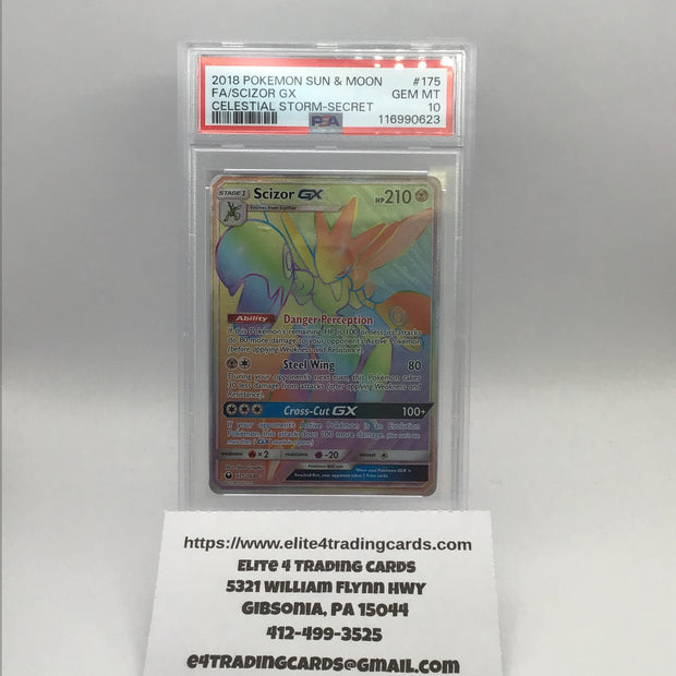 Scizor GX #175 Pokemon Celestial Storm (PSA 10)