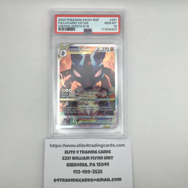 Lucario VSTAR #SWSH291 Pokemon Promo (PSA 10)