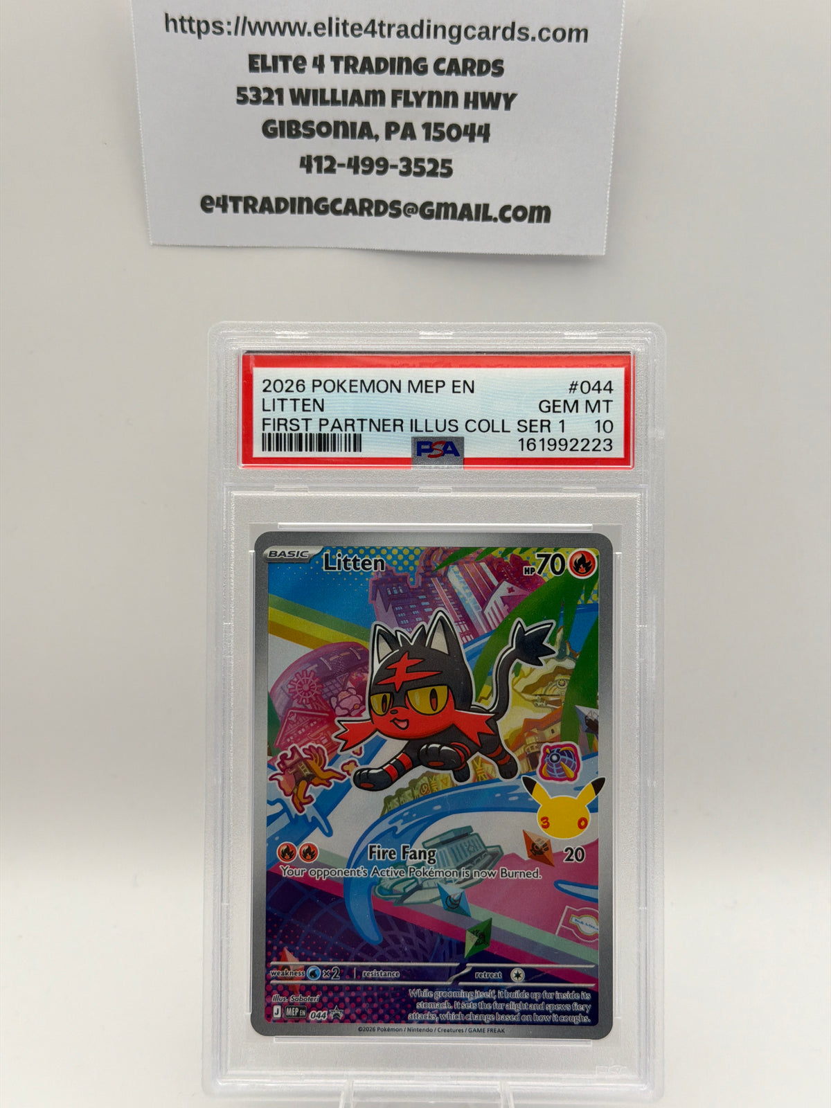 Litten #44 Pokemon Promo (PSA 10)