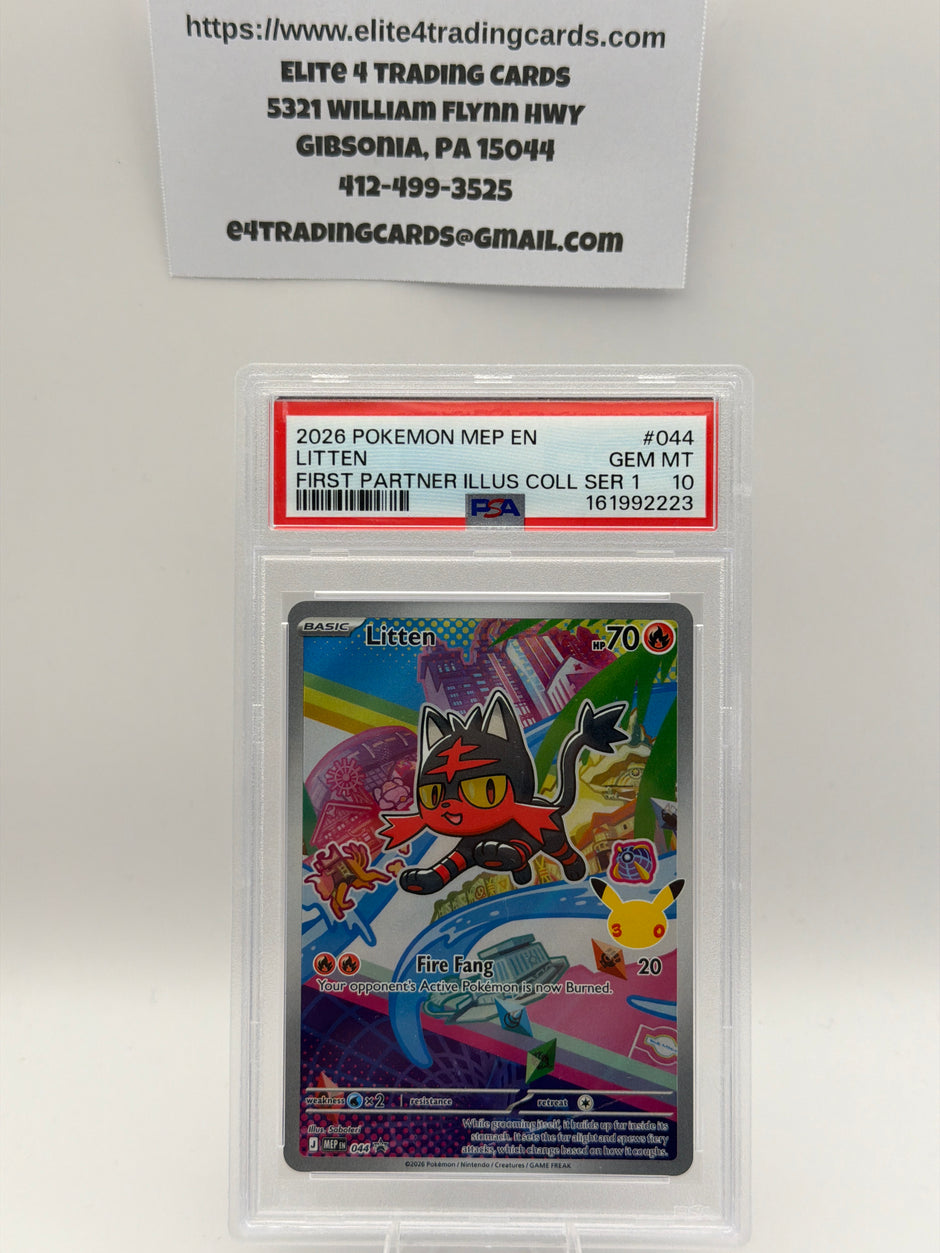 Litten #44 Pokemon Promo (PSA 10)