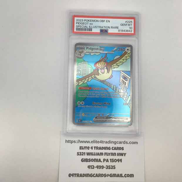 Pidgeot ex #225 Pokemon Obsidian Flames (PSA 10)