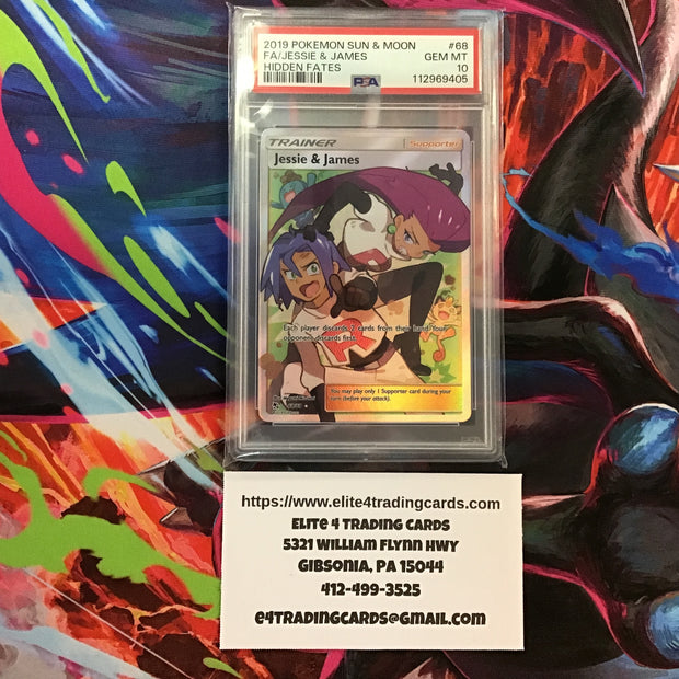 Jessie & James #68 Pokemon Hidden Fates (PSA 10)
