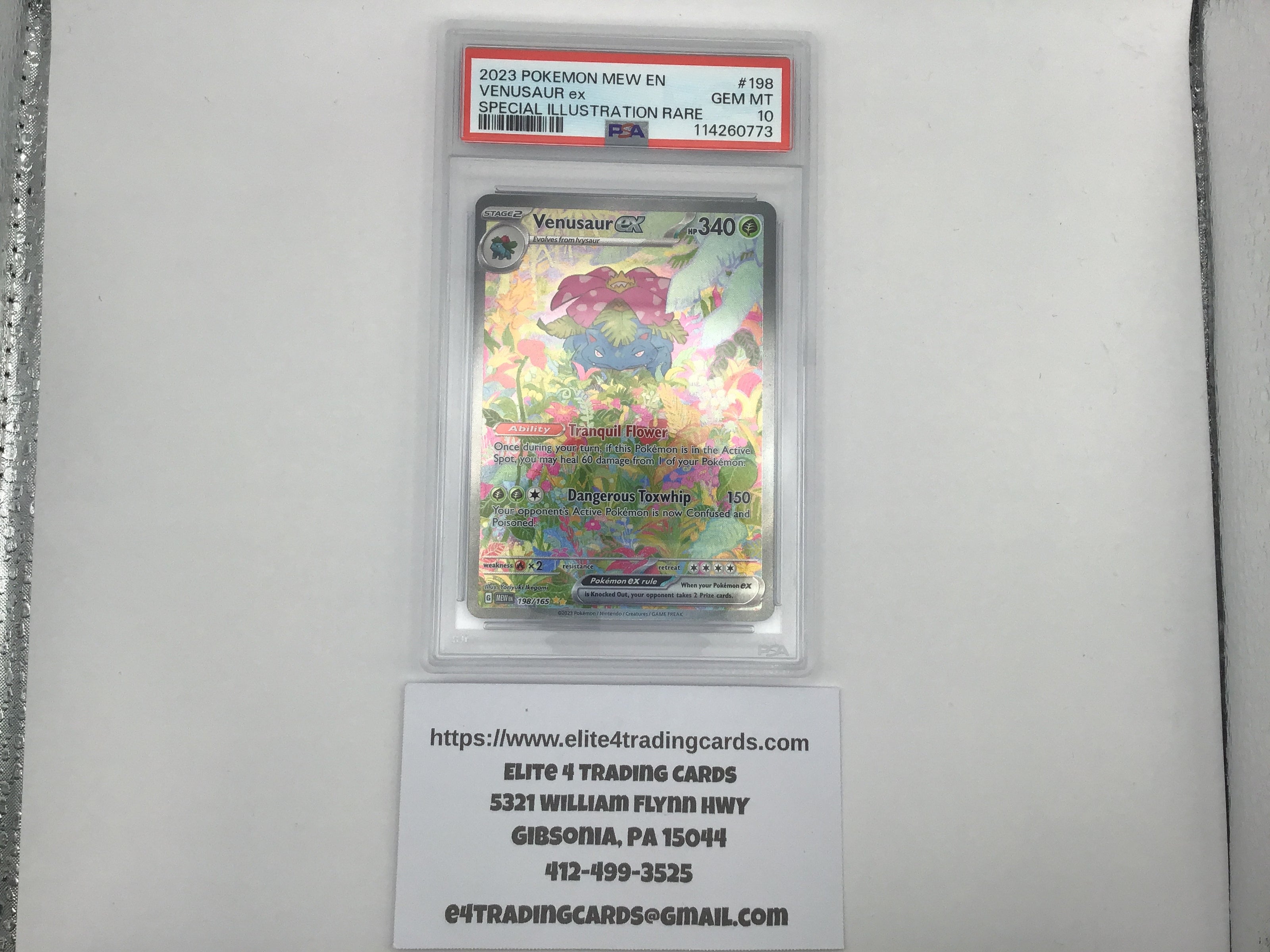 Venusaur ex #198 Pokemon Scarlet & Violet 151 (PSA 10)