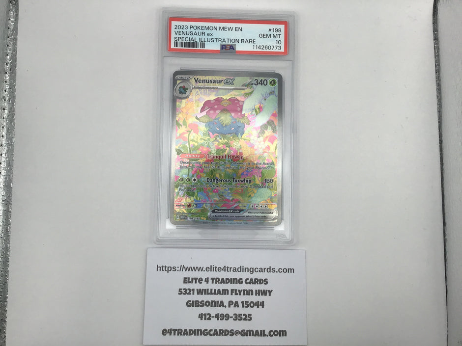 Venusaur ex #198 Pokemon Scarlet & Violet 151 (PSA 10)
