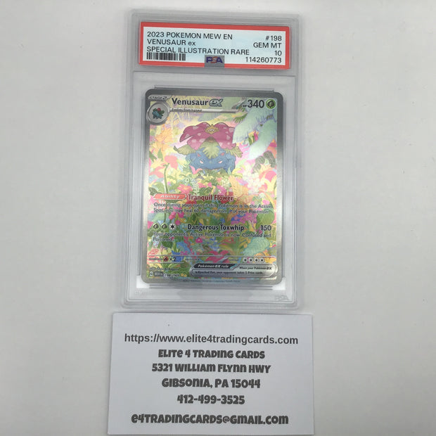 Venusaur ex #198 Pokemon Scarlet & Violet 151 (PSA 10)