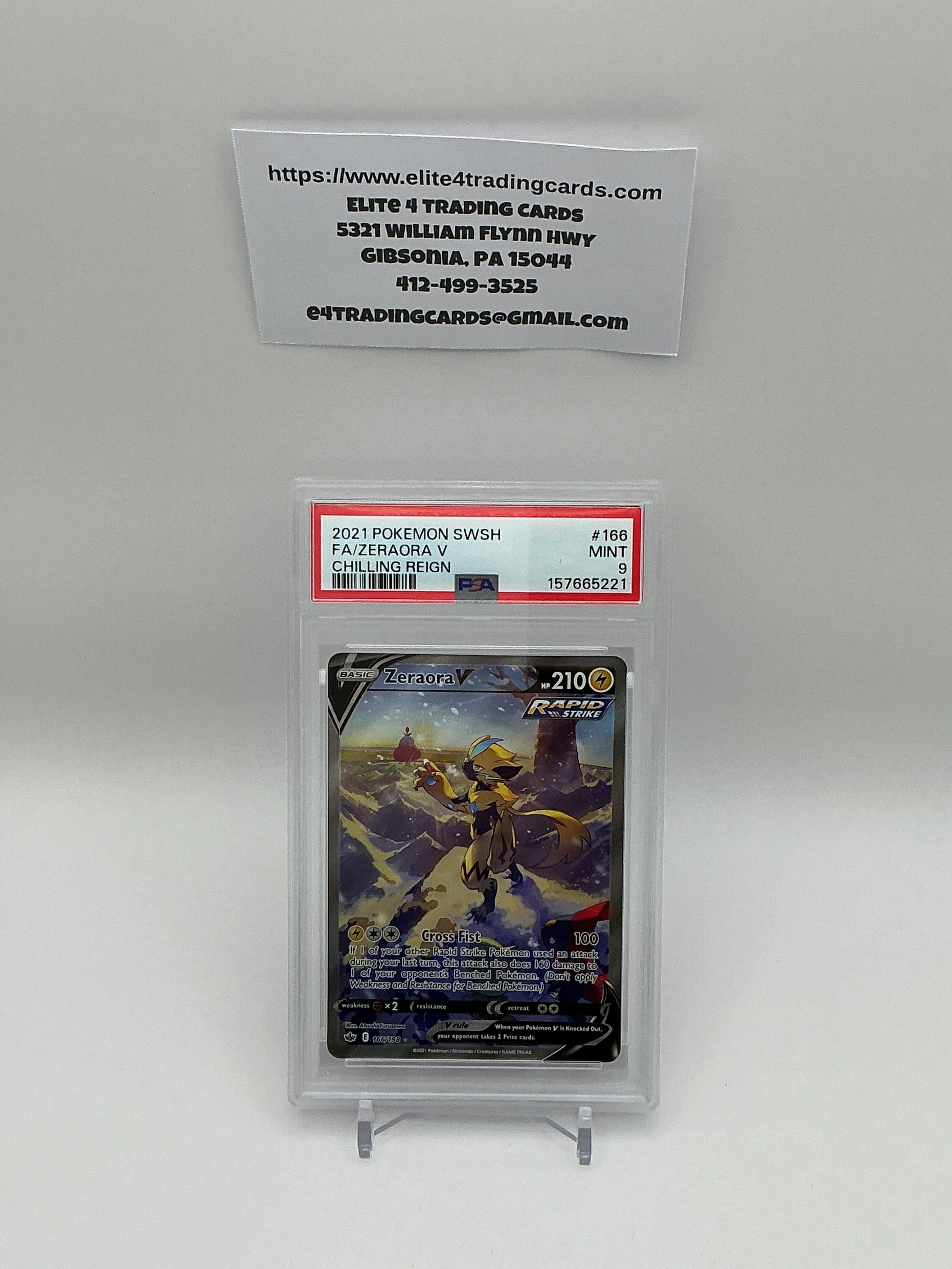 Zeraora V #166 Chilling Reign (PSA 9)