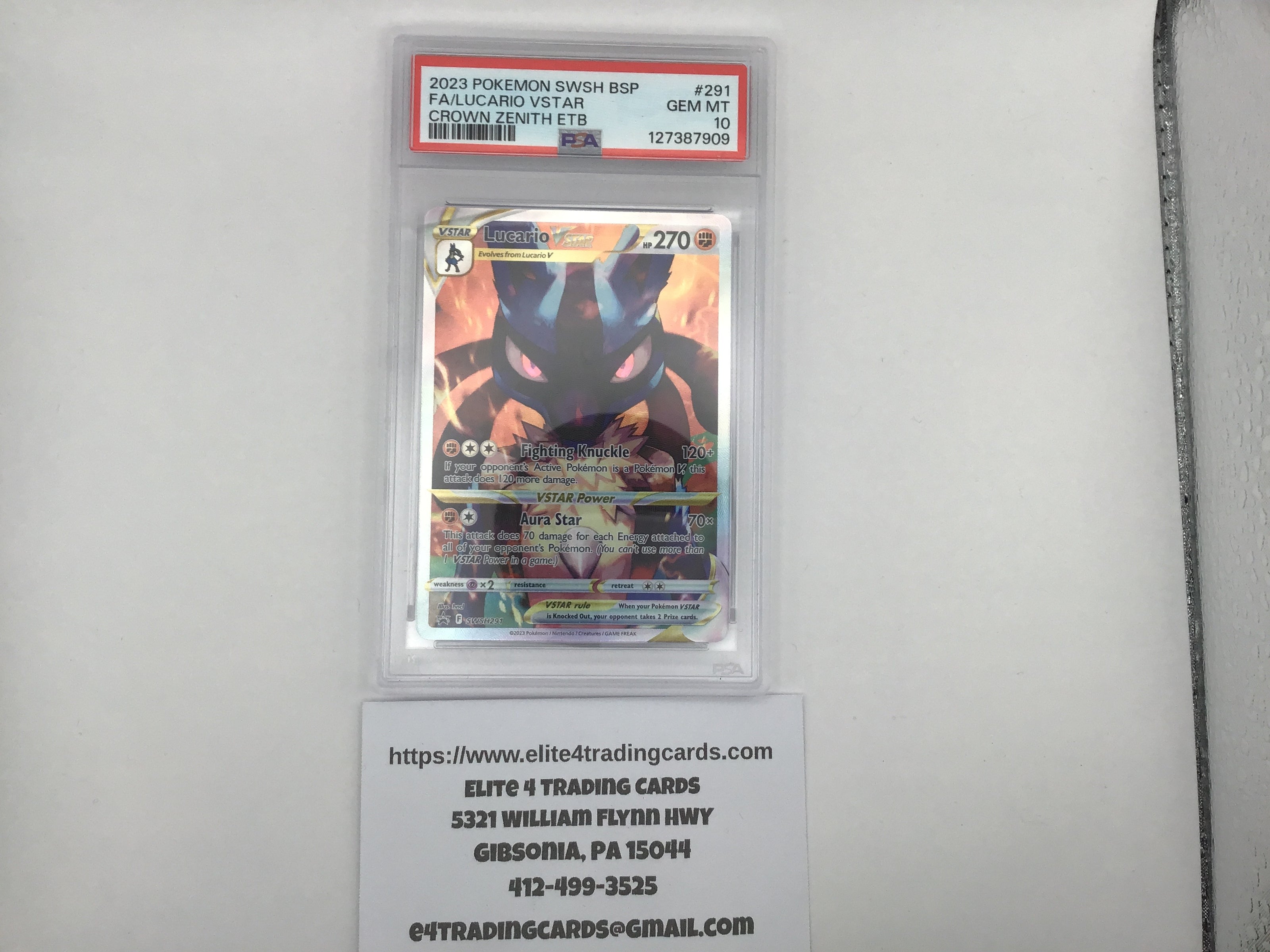 Lucario VSTAR #SWSH291 Pokemon Promo (PSA 10)
